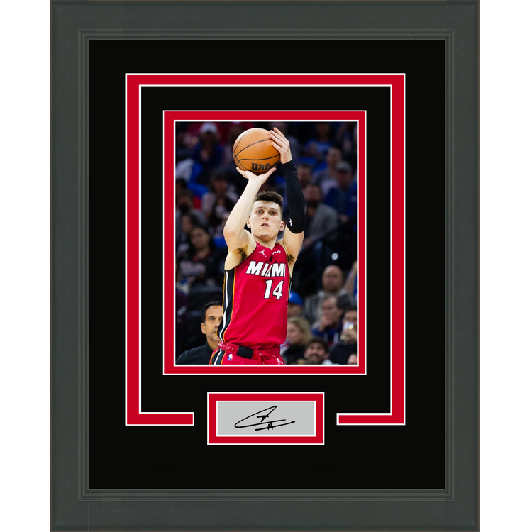 Framed Tyler Herro Facsimile Laser Engraved Signature Auto Miami Heat 11x14 Basketball Photo