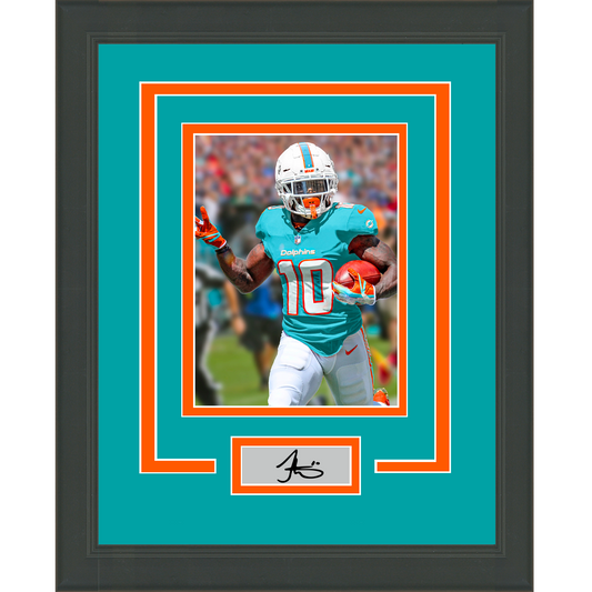 Framed Tyreek Hill Facsimile Laser Engraved Signature Auto Miami Dolphins 11x14 Football Photo