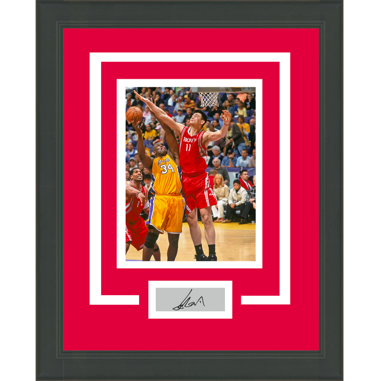 Framed Yao Ming Facsimile Laser Engraved Signature Auto Houston Rockets 11x14 Basketball Photo