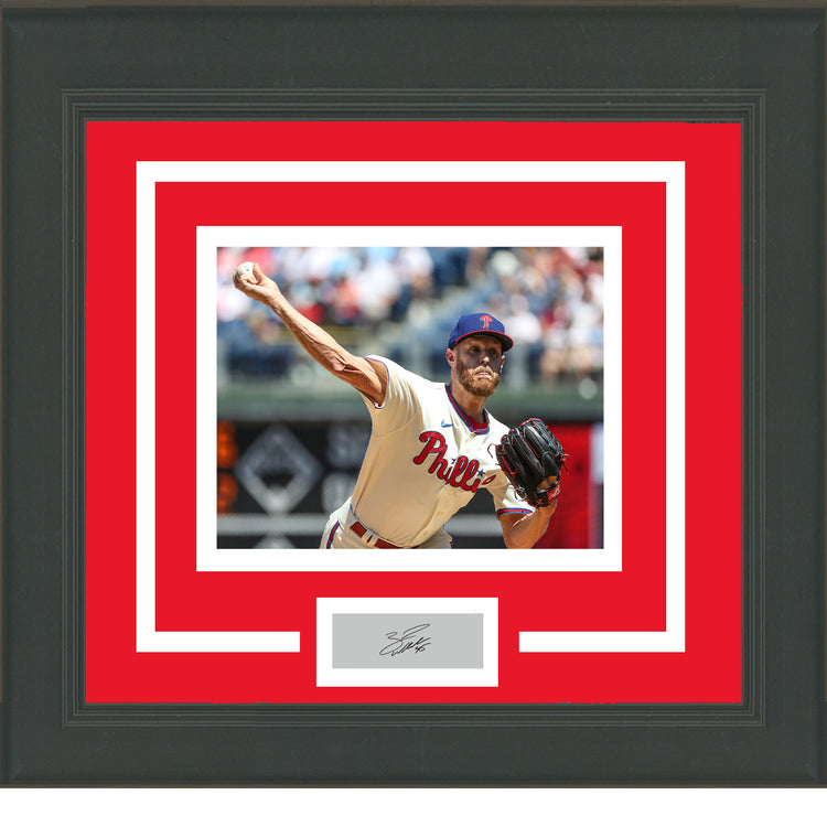 Framed Zack Wheeler Facsimile Laser Engraved Signature Auto Philadelphia Phillies 11x14 Baseball Photo