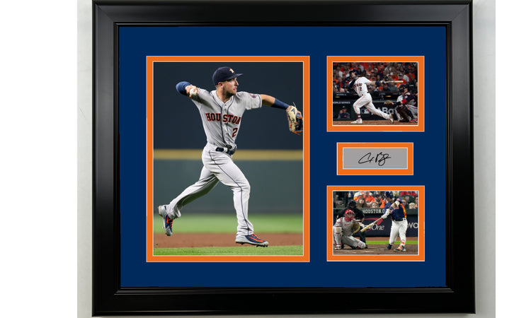 Framed Alex Bregman Houston Astros Facsimile Laser Engraved Signature Baseball 14x11 3 Photo Collage