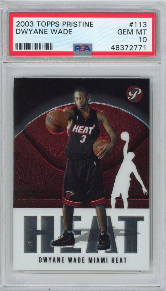 Graded 2003-04 Topps Pristine Dwyane Wade #113 Rookie RC Basketball Card PSA 10 Gem Mint