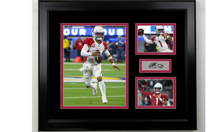 Framed Kyler Murray Arizona Cardinals Facsimile Laser Engraved Signature Football 14x11 3 Photo Collage