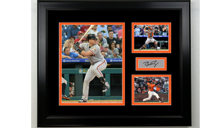 Framed Buster Posey San Francisco Giants Facsimile Laser Engraved Signature Baseball 14x11 3 Photo Collage