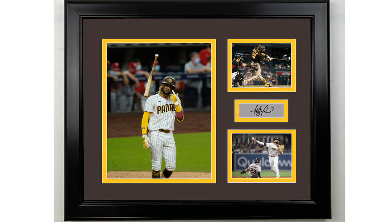 Framed Fernando Tatis Jr. San Diego Padres Facsimile Laser Engraved Signature Baseball 14x11 3 Photo Collage